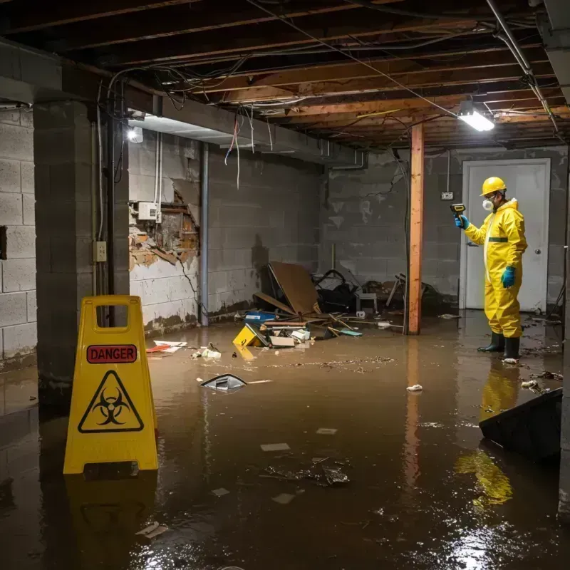 Flooded Basement Electrical Hazard in Ellenton, FL Property